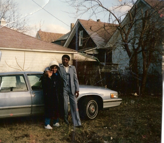Lizzie Chatmon and 1st cousin James (Speedy)Snell taken in Detroit Jan 1993